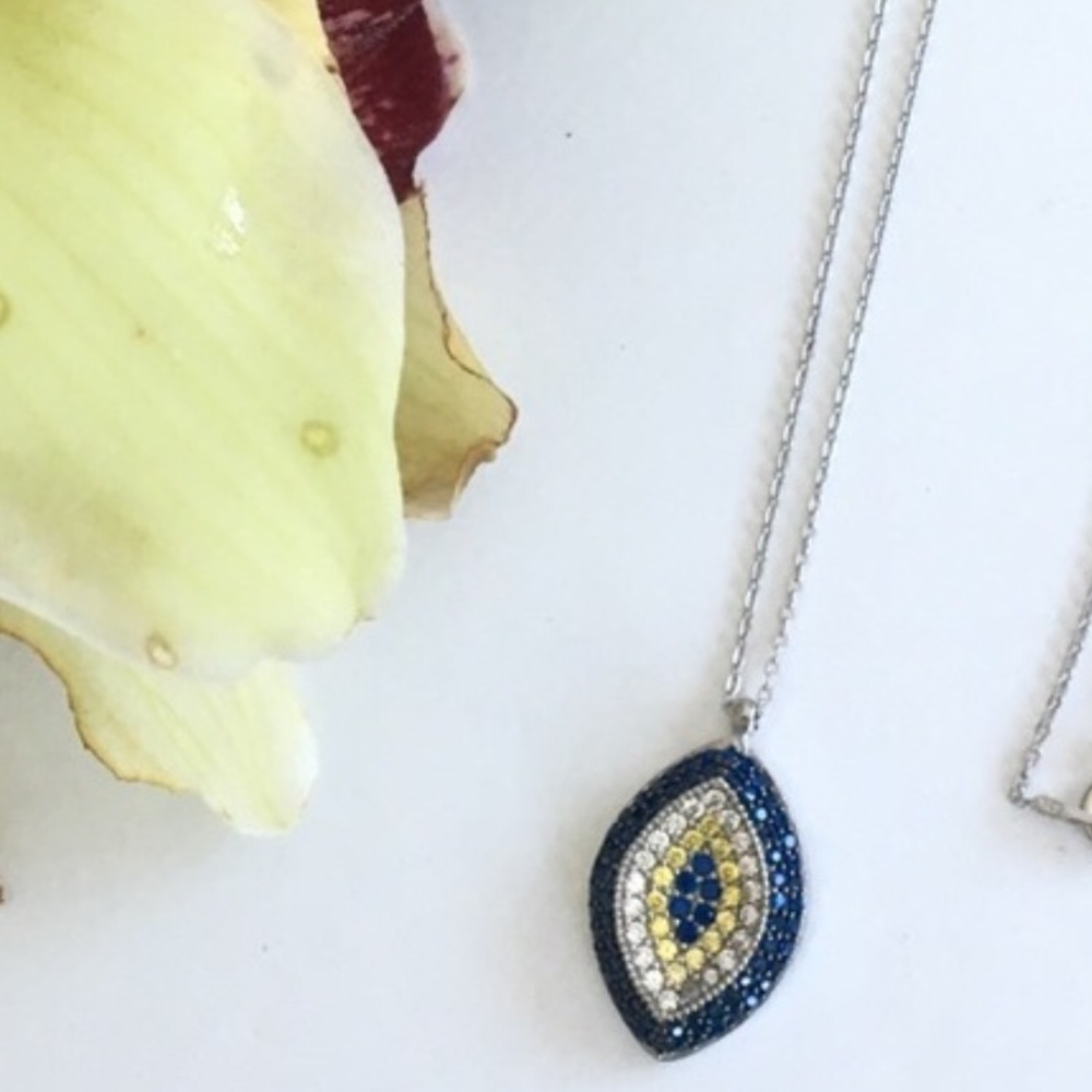 🧿 EVIL EYE 🧿 Sterling Silver Adjustable Necklace
